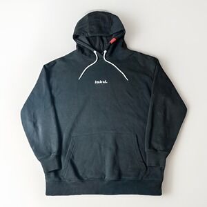 LSKD Hoodie Mens Medium Black Gym Lifting Center Logo Embroidered Oversized